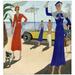 Fashion On The Promenade. Art Deco Poster Print By Mary Evans Picture Librarypeter & Dawn Cope Collection (24 X 36)