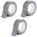 3Pack Professional Grade Silver Duct Tape - Easy to Use with Tearing by Hands 1.88 in x 10 yd Each Tape (Total 30 yd) Great for Seaming Patching Bundling Sealing