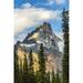 Mountain cliff peak dramatically lit by the sun with blue sky and clouds Yoho National Park; Field British Columbia Canada Poster Print by Michael Interisano (24 x 38) # 12590762