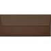 LUX 4 1/8 x 9 1/2 #10 80lbs. Square Flap Envelopes Chocolate Brown EX4860-17-50