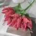 Yannee 1 Bunch Artificial Lavender Flowers Bouquet Fake Faux Plants Nearly Natural Faux Silk Flowers for Wedding Party Home Decor Red