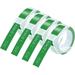 GREENCYCLE 4PK Compatible for Dymo 3D Plastic Embossing Labels 521203 White on Green Label Tape 12mm 1/2 x 3m 9.8 Use in Organizer Xpress Office Matte II Magazine Maker Motex Label Maker