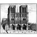 Paris: Notre Dame 1600S. /Nthe Cathedral Of Notre Dame On Ile De La Cit_ In Paris /Nfrance. Contemporary French Line Engraving. Poster Print by (24 x 36)