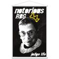 Ruth Bader Ginsburg (RBG) Wall Poster with Wooden Magnetic Frame 22.375 x 34