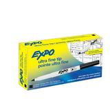 Expo Low-Odor Dry Erase Markers Black Fine Point Expo Markers 12-Count