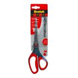 Precision Scissors 8 Long 3.13 Cut Length Gray/red Straight Handle | Bundle of 5