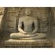 Buddha figure representing the dhyana mudra carved from single rock face at Gal Vihara Polonnaruwa North Central 12 x 16