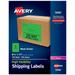 Avery Neon Shipping Labels for Laser Printers 8-1/2 x 11 100 Neon Green Labels (5940)