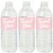 Big Dot of Happiness Pink Elegantly Simple - Guest Party Favors Water Bottle Sticker Labels - Set of 20
