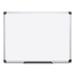 MasterVision Value Lacquered Steel Magnetic Dry Erase Board 18 x 24 White Surface Silver Aluminum Frame