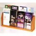 Wooden Mallet Countertop 8 Pocket Brochure Display in Medium Oak