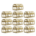10 Pack - 3.5 Gold Treasure Chest Favor Candy Boxes for Wedding Bridal Shower Baby Shower Birthday Candy Jars Decorations