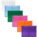 JAM Plastic Expansion Envelopes with Elastic Band Closure Letter Booklet 9 3/4 x 13 with 2.5 Expansion Assorted Colors 6/Pack