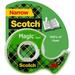 Scotch Dispensing Matte Finish Magic Tape - 18.06 yd Length x 0.75 Width - 1 Core - Permanent Adhesive Backing - Dispenser Included - Handheld Dispenser - 1 / Roll - Clear