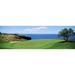 Golf course at the oceanside The Manele Golf Course Lanai City Hawaii USA Poster Print (36 x 12)