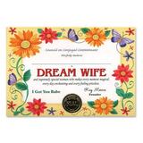 Beistle Pack of 6 Dream Wife Certificate 5 x 7