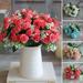 HEVIRGO 1 Bouquet 15 Heads Artificial Rose Flower Home Room Decoration Xmas Party Decor