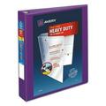 2PK Avery Heavy-Duty View Binder with DuraHinge and One Touch EZD Rings 3 Rings 1.5 Capacity 11 x 8.5 Purple (79774)