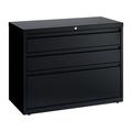 Hirsh 36 inch Wide 3 Drawer Box-Box-File Metal Lateral File Cabinet for Home and Office Holds Letter Legal and A4 Hanging Folders Black