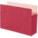 Smead Colored Straight Tab Cut Legal Recycled File Pocket - 8 1/2 x 14 - 5 1/4 Expansion - Top Tab Location - Red - 10% Recycled - 1 Each | Bundle of 5