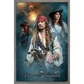 Disney Pirates of the Caribbean: On Stranger Tides - Group Wall Poster 14.725 x 22.375 Framed