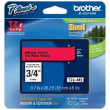 Genuine Brother 3/4 (18mm) Black on Red TZe P-touch Tape for Brother PT-2700 PT2700 Label Maker