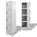 Andoer Locker Cabinet with 4 Compartments 15 x17.7 x70.9