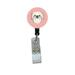 Carolines Treasures BB1221BR Checkerboard Pink Pekingese Retractable Badge Reel