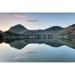 Reflection of mountains in the lake Buttermere Lake English Lake District Cumbria England Poster Print (36 x 12)