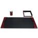 Dacasso D7037 Burgundy Leather 3-Piece Desk Set