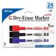 BAZIC Magnetic Dry Erase Marker Fine Tip Whiteboard Markers (3/Pack) 24-Packs