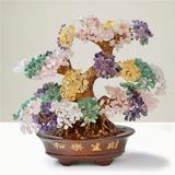 Kalifano 13 inch Gemstone Tree of Life with 1 251 Natural Stones (Bonsai Feng Shui Money Tree)