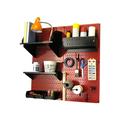 Wall Control Pegboard Hobby Craft Pegboard Organizer Storage Kit with Red Pegboard and Black Accessories