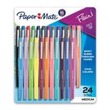 Paper Mate Flair Felt Tip Pens Medium Point Assorted Colors 24 Count