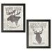 Gango Home Decor Lodge Soft Lodge V & Soft Lodge VI by Janelle Penner (Ready to Hang); Two 11x14in Black Framed Prints