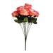 10 Head Artificial Rose Flower Wedding Bridal Bouquet Home Office Simulation Flower Bouquet Fake Rose Rose Red