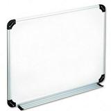 Universal Dry Erase Board Melamine 24 x 18 White Black/Gray Aluminum/Plastic Frame