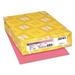 Neenah Paper WAU26741 Exact Brights Paper 20lb 8.5 x 11 Bright Pink 500/Ream