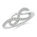 ANGARA Natural 0.27 Ct. Diamond Infinity Ring in 14K White Gold for Women (Ring Size: 5)