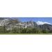 Panoramic view of Yosemite Falls and the Yosemite meadow in late spring Yosemite National Park California USA Poster Print by - 36 x 12