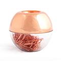 100 Paper Clips in Rose Gold Magnetic Clip Dispenser Rose Gold Paper Clips Holder 28mm Rose Gold 100 Clips Per Box