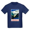 CafePress - Canada Travel Poster 6 Kids Dark T Shirt - Dark T-Shirt Kids XS-XL