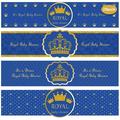 Royal Prince Baby Shower Water Bottle Labels Wrappers for Itâ€™s a Boy Royal Blue and Gold Decorations Party Supplies 28 Pack