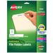 Avery(R) Color Removable Inkjet File Folder Labels 2/3in. x 3 7/16in. White Pack Of 750 8066