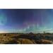 Stocktrek Aurora Borealis Over the Badlands of Dinosaur Provincial Park Glossy Poster