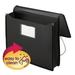 Poly Premium Wallets 5.25 Expansion 1 Section Letter Size Black | Bundle of 5 Each