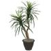 Vickerman 4 Artificial Marginata Bush Brown Plastic Container.