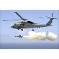 24 x36 Gallery Poster SH-60B Sea Hawk helicopter fires an AGM-119 anti-ship missile