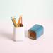 CFXNMZGR Office Supplies Pencil Barrel Pencil Desktop Pot Pen Stationery 2Pcs Storage Holder Pen Storage Holder Office Stationery