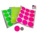 Circle Stickers Color Coding Labels Super Bright Fluorescent Neon Yellow Green and Pink Round Circle Dots For Organizing Inventory 1.5 1 500 Total Adhesive Stickers (500 of each color)